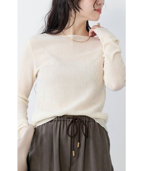 【MICA&DEAL】 0126109001 シアーマーブルカットソー