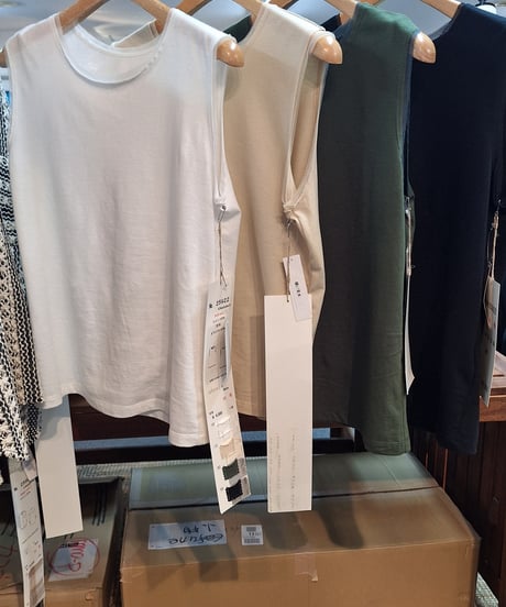 【cafune】525922 tulle combi tank top