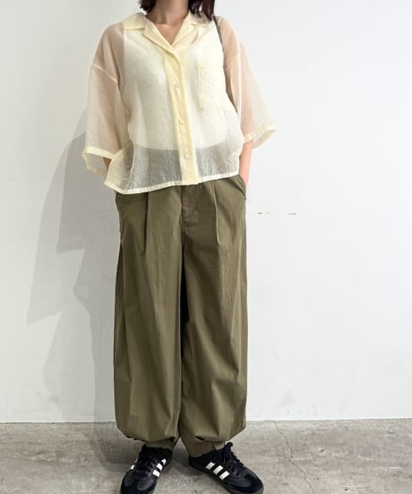 【cafune】525913 cupra organdy short shirt