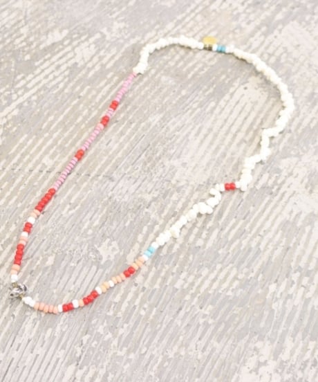 【LE MÉLANGE】8618002 PINK BEADS NECKLACE&BRACELET