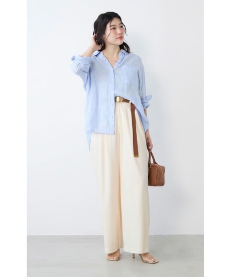 【MICA&DEAL】 0126101055 ウォッシュドリネンシャツ