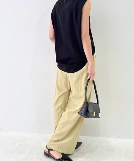 【cafune】525906 mat stretch georgette tuck blouse