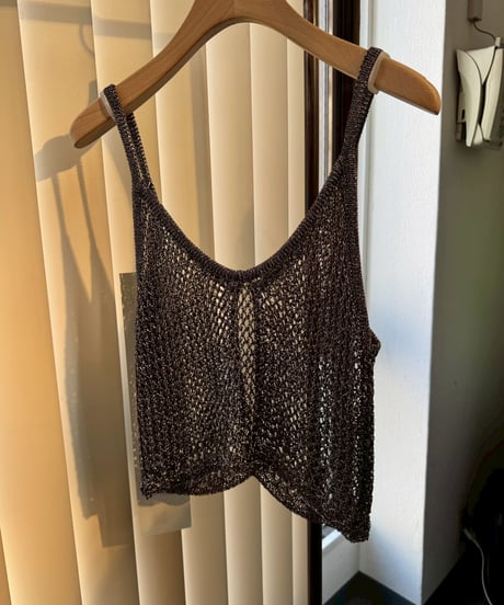 【cafune&PASSIONE 26PREFALL 】  35931 lame knit 2way camisole