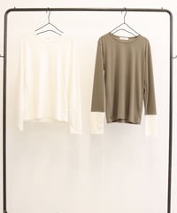 【LE MÉLANGE 26AW】8641011　ビンテージテレコカットソー