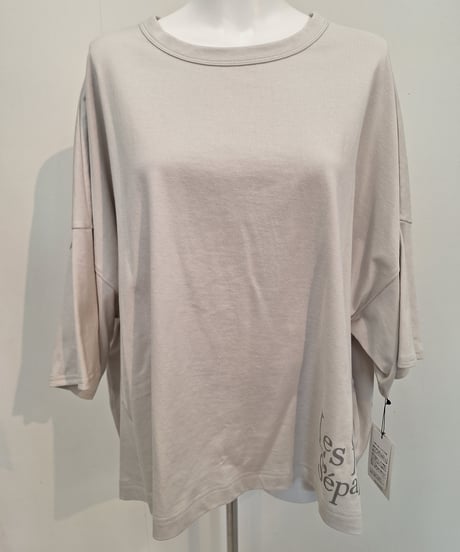 【ATELIER SIX】 21254485 CLASSIC 8分袖天竺ロゴワイドT