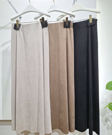 【cafune】  545612 suede flare skirt