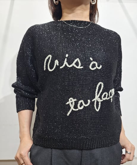 【ATELIER SIX】BL-11267396 リネンテープロゴ刺繍プルオーバー