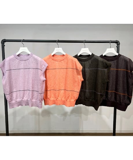 【PRIORITY】  P62004KR シアーフレンチボーダーニット