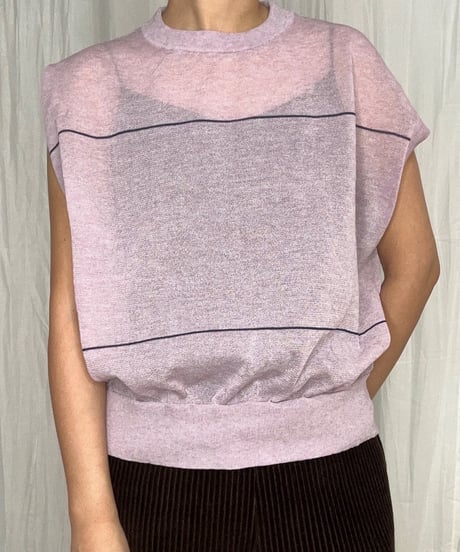 【PRIORITY】  P62004KR シアーフレンチボーダーニット