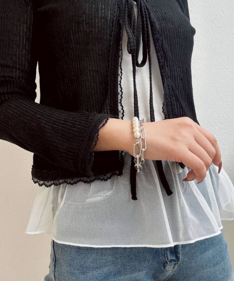 【charmaer 26AW】276847　パールチェーンブレス