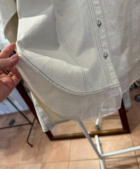 【Lallia Mu 26AW】  2613670 2wayスリーブデニムシャツ