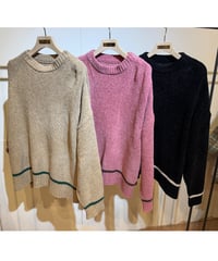 【ruxe 26AW】2634421 アンダーラインモールニット