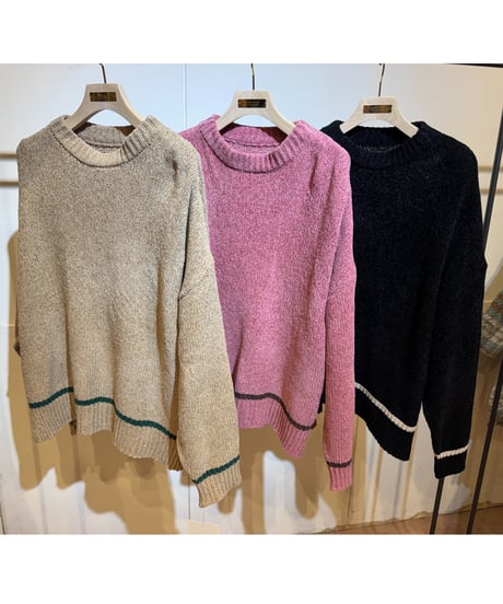 【ruxe 26AW】2634421 アンダーラインモールニット