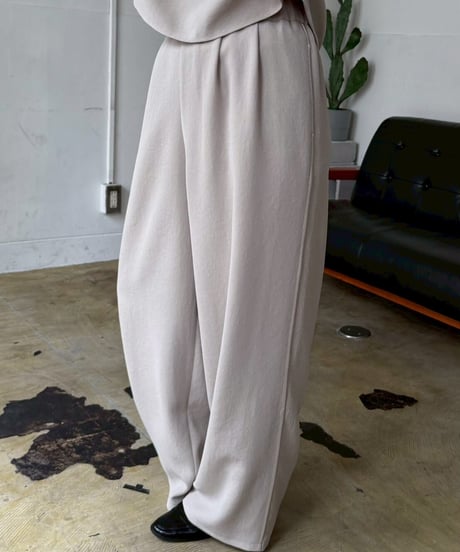 【cafune】535635 stretch georgette line pants
