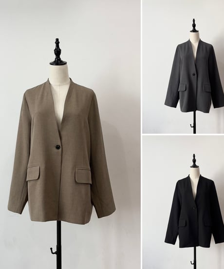 【siro de labonte】R613302 nocollar jacket