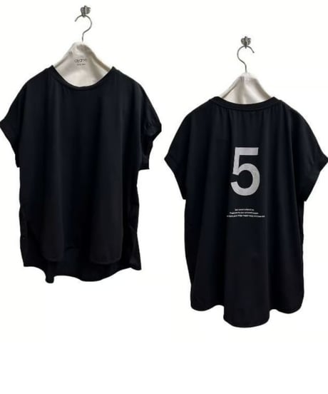 【ayane】  826528 フレンチスリーブバックロゴTシャツ