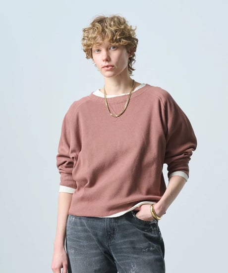 【kha:KI】MIL25FCS3467 HONEYCOMB 8th SLEEVE TOP