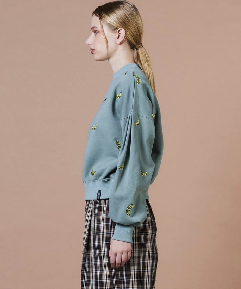 DOUBLE STANDARD CLOTHING】0208330253 バナナ刺繍スウェット