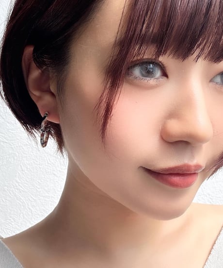 【charmaer 26AW】  256706マーブルフープピアス
