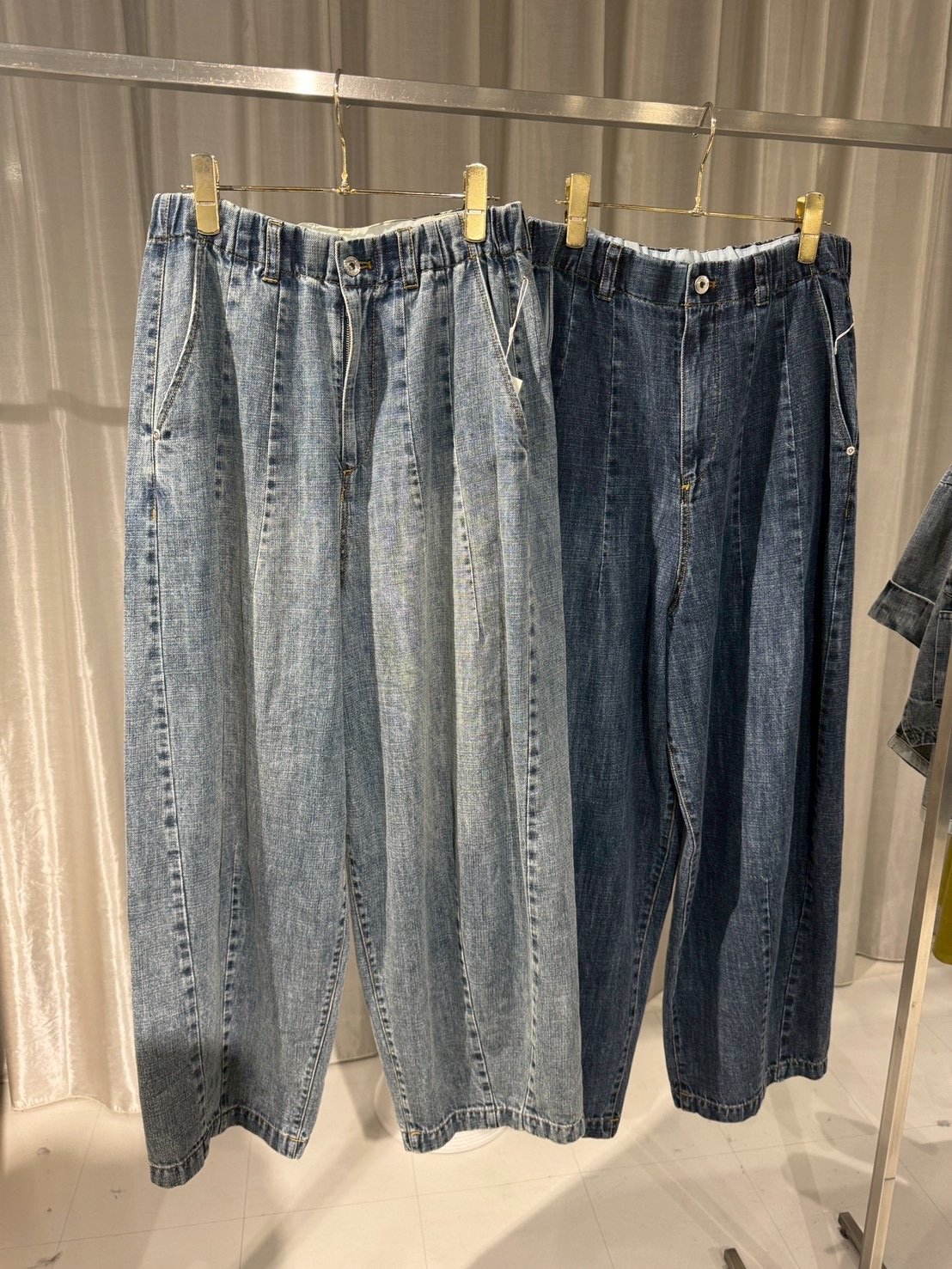 ayane】 826502 麻混デニムバレルレッグパンツ | selectshopB5
