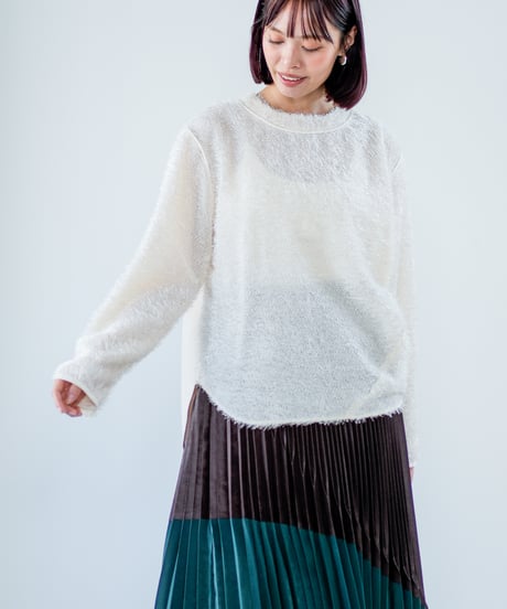 【Lallia Mu 26AW】2614694 フェザージャガードプルオーバー