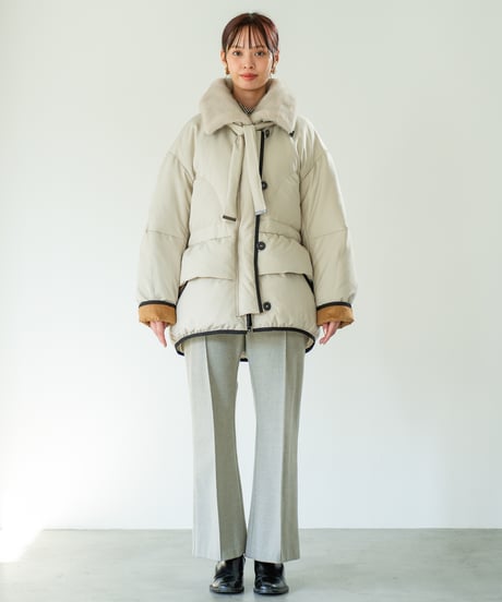 【Lallia Mu 26AW】2614050 ミンクカラーダウンコート