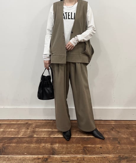 【siro de la bonte】R543306 cocoon vest stretch twill