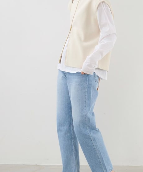 【MICA&DEAL】0125308248 ジップアップ畦ニットベスト