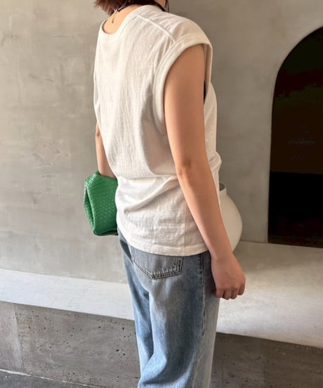 【cafune 】535938 slub cotton logo tee