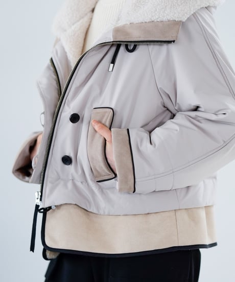 【Lallia Mu 26AW】2614175 スエードドッキングボアコート