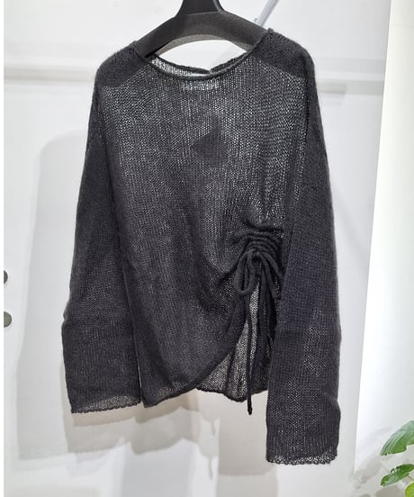 【sugar rose 25aw】251750 シャーリングデザインモヘヤニット
