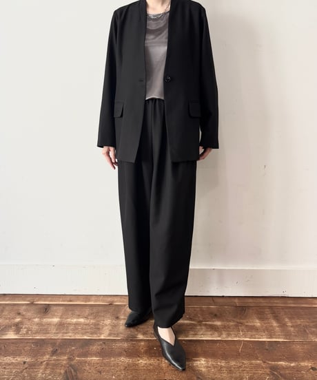 【siro de labonte】R613303 tuck easy pants stretch twill