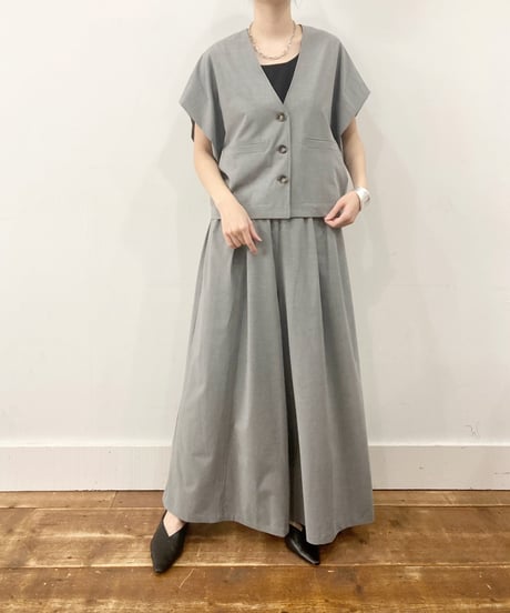 【sirodelabonte】R523304  tuck sleeve short vest summer flannel
