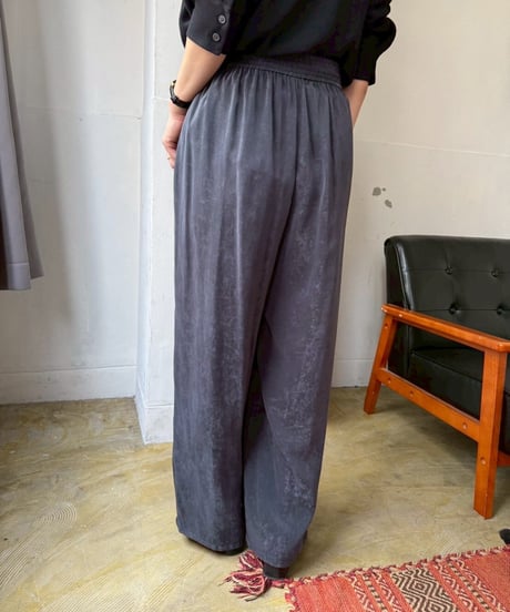 【cafune】535623 silk touch polyester wide easy pants