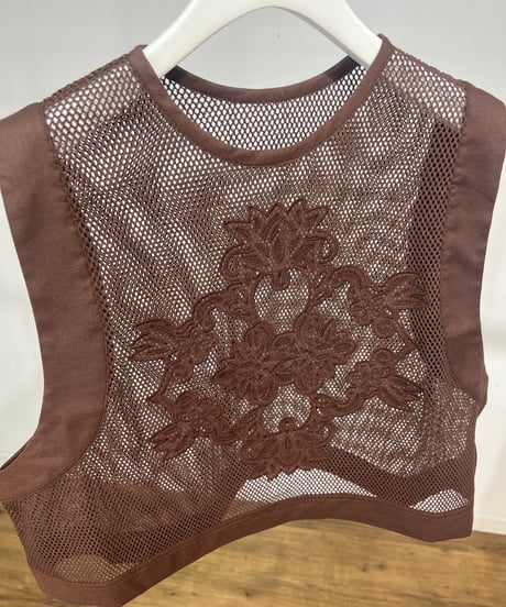 【PRIORITY 26SS】  P62001KRアイレットレースメッシュタンク