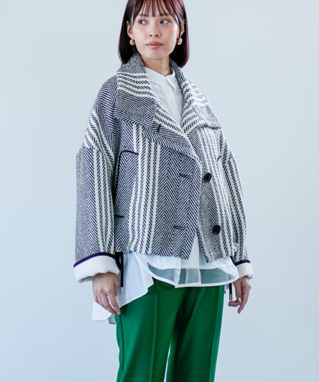 【Lallia Mu 26AW】2614212 ウールツイードショートコート