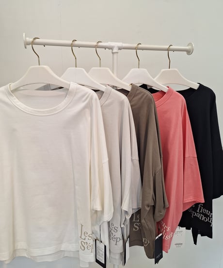 【ATELIER SIX】 21254485 CLASSIC 8分袖天竺ロゴワイドT