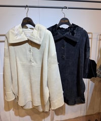 【Lallia Mu 26AW】2614512 クォーターリブジャージープルオーバー