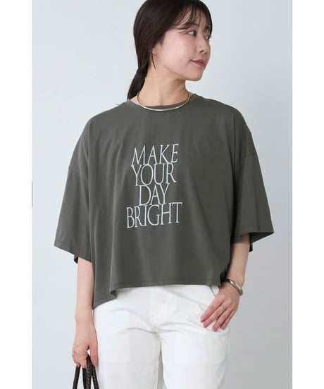 【MICA&DEAL】 0126209181 ロゴプリントクロップドT-shirt