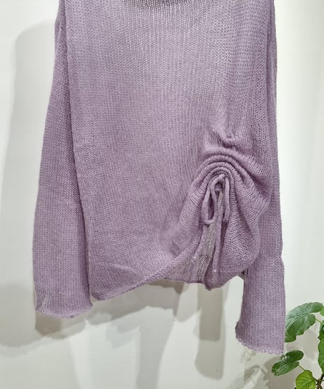 【sugar rose 25aw】251750 シャーリングデザインモヘヤニット