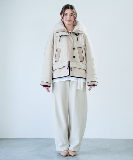 【Lallia Mu 26AW】2614175 スエードドッキングボアコート