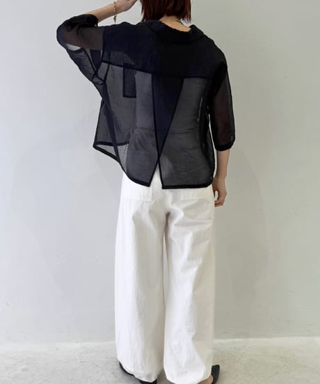 【cafune】525913 cupra organdy short shirt