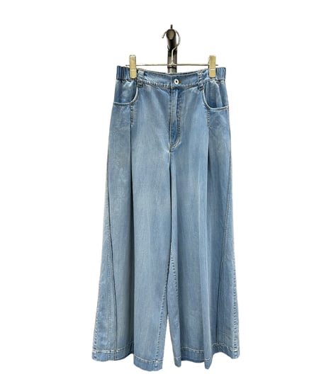 【ayane 26AW】  856710　ダンガリーサイドガセットワイドパンツ
