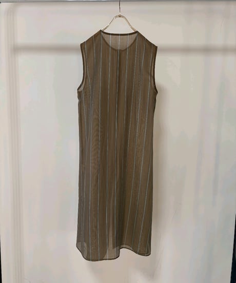 【MARGAUX VINTAGE】 PO - 26046 - S シアーストライプノースリーブPO