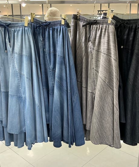 【ayane 26AW】  数量限定　856712　ダンガリー変形切り替えスカート