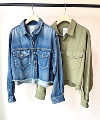 【RILATO 26AW 】  R26313　裾フリンジデニムシャツ