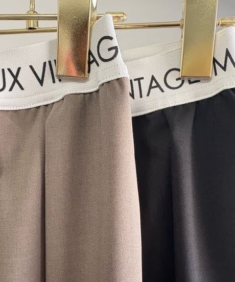 【MARGAUX VINTAGE】 PT - 26089 - A ロゴウエストタックパンツ