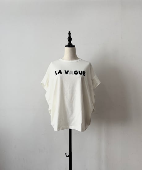【siro de labonte】R613219 LA VAGUEtuck sleeve Tshirt(ラバー＆メタル） 30/-highgauge cotton
