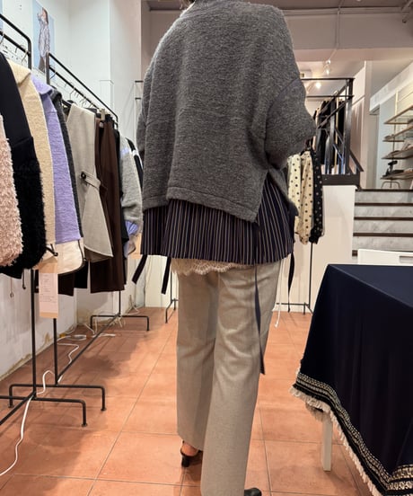 39【Lallia Mu 26AW】2614514 スライバーニットカーディガン