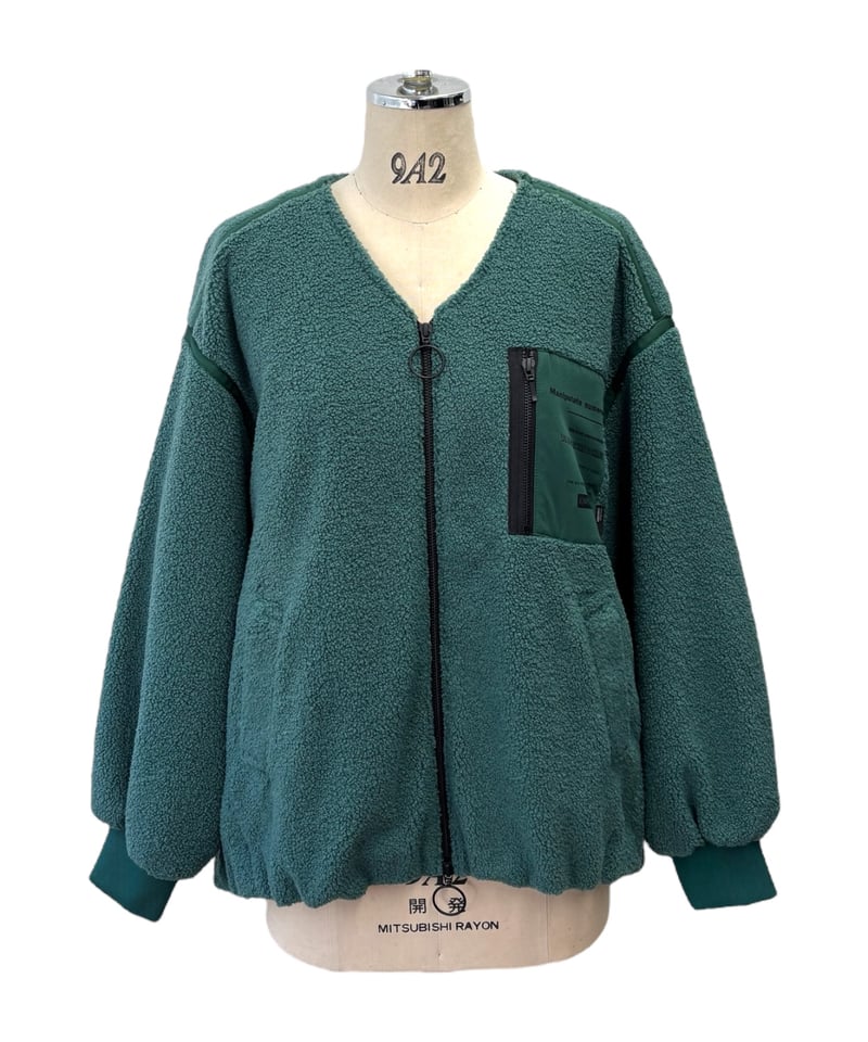 ayane early spring】896102 ノーカラー裏キルトボアブルゾン | se